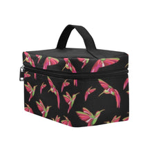 Load image into Gallery viewer, Red Swift Colourful Black Cosmetic Bag/Large (Model 1658) bag e-joyer 
