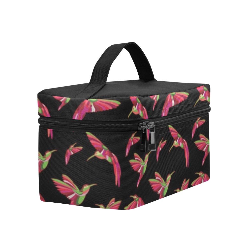 Red Swift Colourful Black Cosmetic Bag/Large (Model 1658) bag e-joyer 