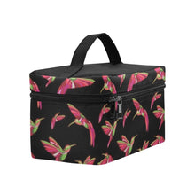 Load image into Gallery viewer, Red Swift Colourful Black Cosmetic Bag/Large (Model 1658) bag e-joyer 
