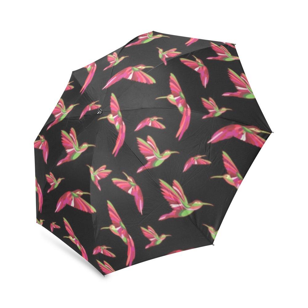 Red Swift Colourful Black Foldable Umbrella (Model U01) Foldable Umbrella e-joyer 