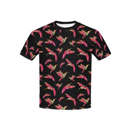 Red Swift Colourful Black Kids' All Over Print T-shirt (USA Size) (Model T40) All Over Print T-shirt for Kid (T40) e-joyer 