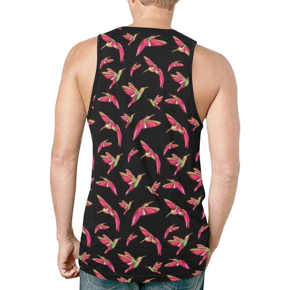 Red Swift Colourful Black New All Over Print Tank Top for Men (Model T46) New All Over Print Tank Top for Men (T46) e-joyer 