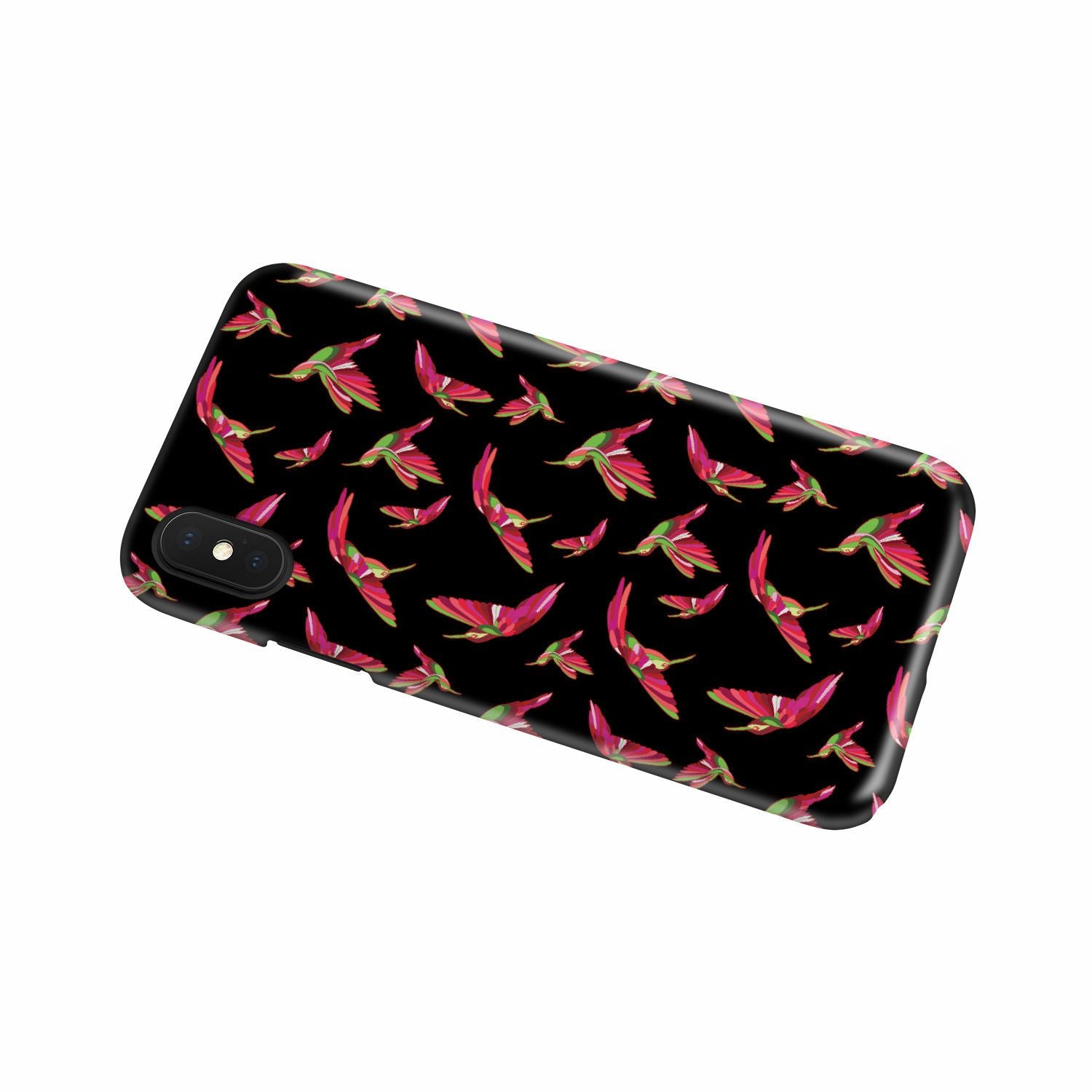 Red Swift Colourful Black Phone Case Phone Case wc-fulfillment 