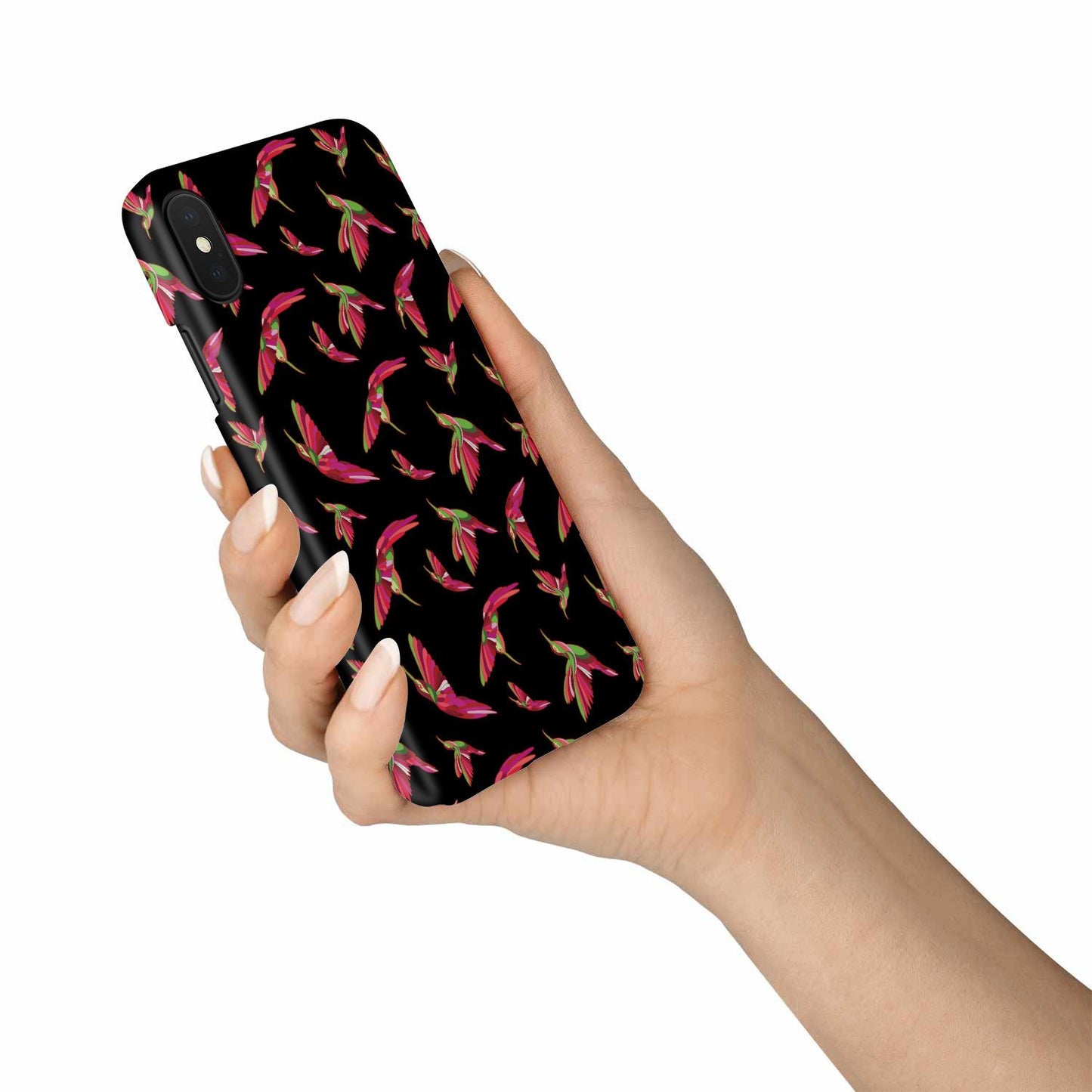 Red Swift Colourful Black Phone Case Phone Case wc-fulfillment 