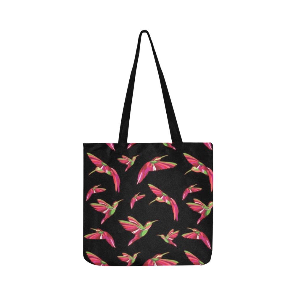 Red Swift Colourful Black Reusable Shopping Bag Model 1660 (Two sides) Shopping Tote Bag (1660) e-joyer 