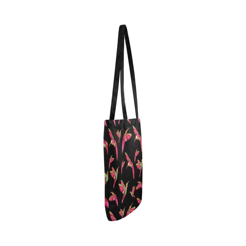 Red Swift Colourful Black Reusable Shopping Bag Model 1660 (Two sides) Shopping Tote Bag (1660) e-joyer 