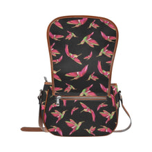 Load image into Gallery viewer, Red Swift Colourful Black Saddle Bag/Large (Model 1649) Saddle Bag/Large e-joyer 
