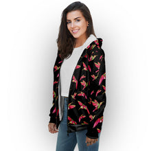 Load image into Gallery viewer, Red Swift Colourful Black Sherpa Hoodie hoodie Herman 
