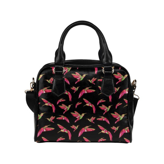 Red Swift Colourful Black Shoulder Handbag (Model 1634) Shoulder Handbags (1634) e-joyer 