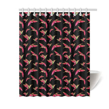 Load image into Gallery viewer, Red Swift Colourful Black Shower Curtain 60&quot;x72&quot; Shower Curtain 60&quot;x72&quot; e-joyer 
