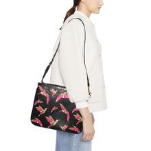 Load image into Gallery viewer, Red Swift Colourful Black Small Shoulder Bag (Model 1710) Small Shoulder Bag (1710) e-joyer 
