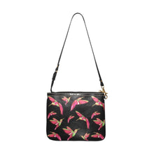 Load image into Gallery viewer, Red Swift Colourful Black Small Shoulder Bag (Model 1710) Small Shoulder Bag (1710) e-joyer 
