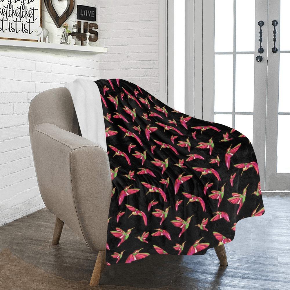 Red Swift Colourful Black Ultra-Soft Micro Fleece Blanket 40"x50" Ultra-Soft Blanket 40''x50'' e-joyer 