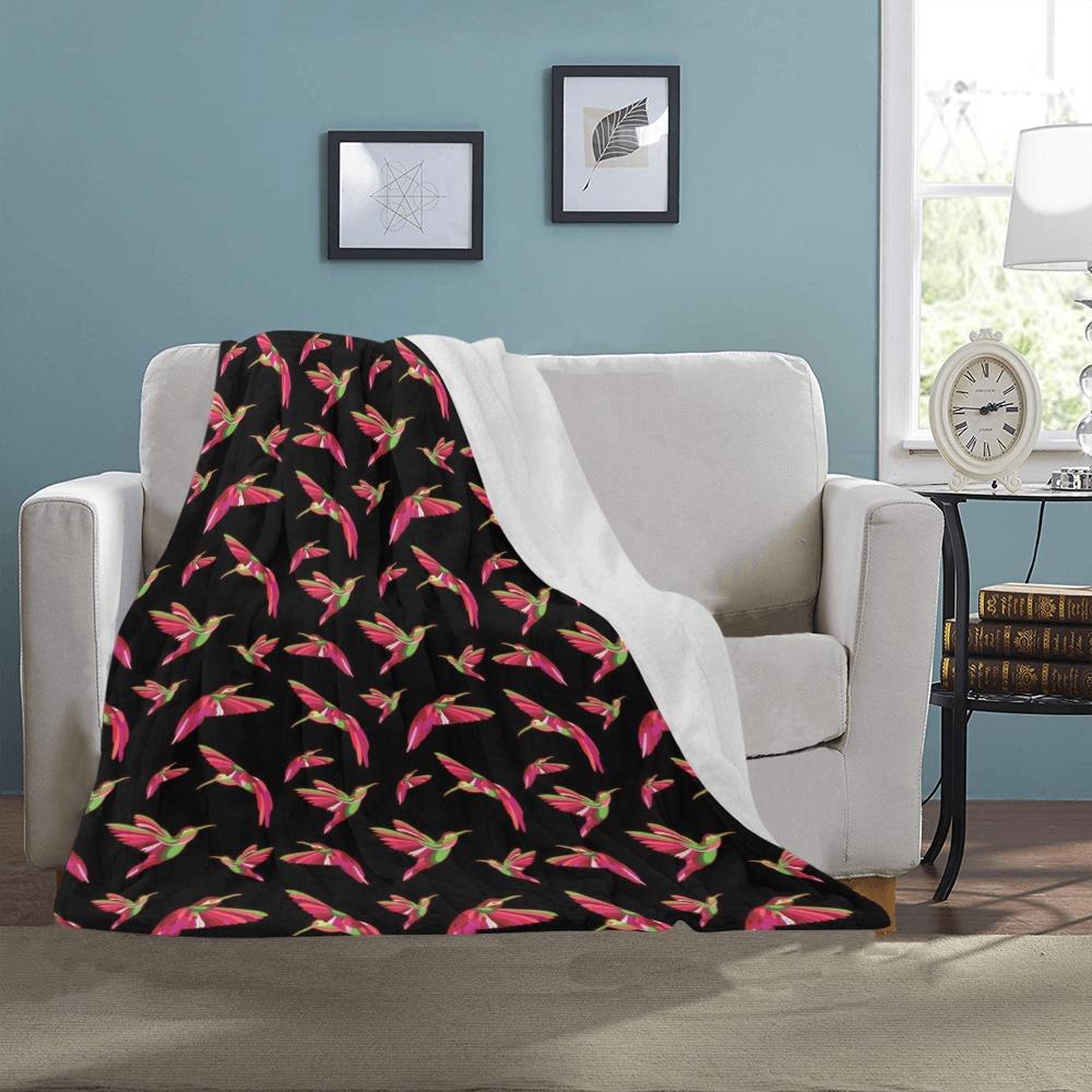 Red Swift Colourful Black Ultra-Soft Micro Fleece Blanket 40"x50" Ultra-Soft Blanket 40''x50'' e-joyer 