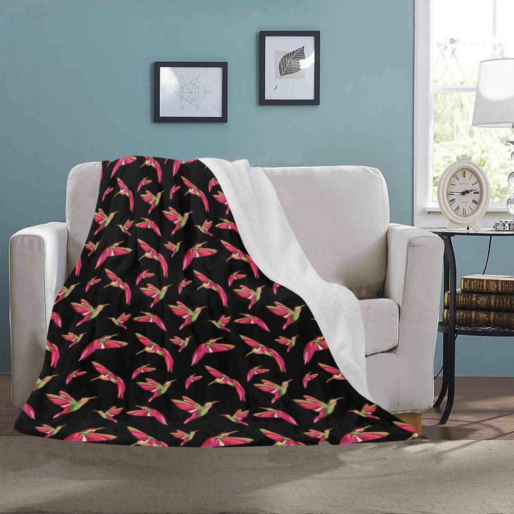 Red Swift Colourful Black Ultra-Soft Micro Fleece Blanket 50"x60" Ultra-Soft Blanket 50''x60'' e-joyer 