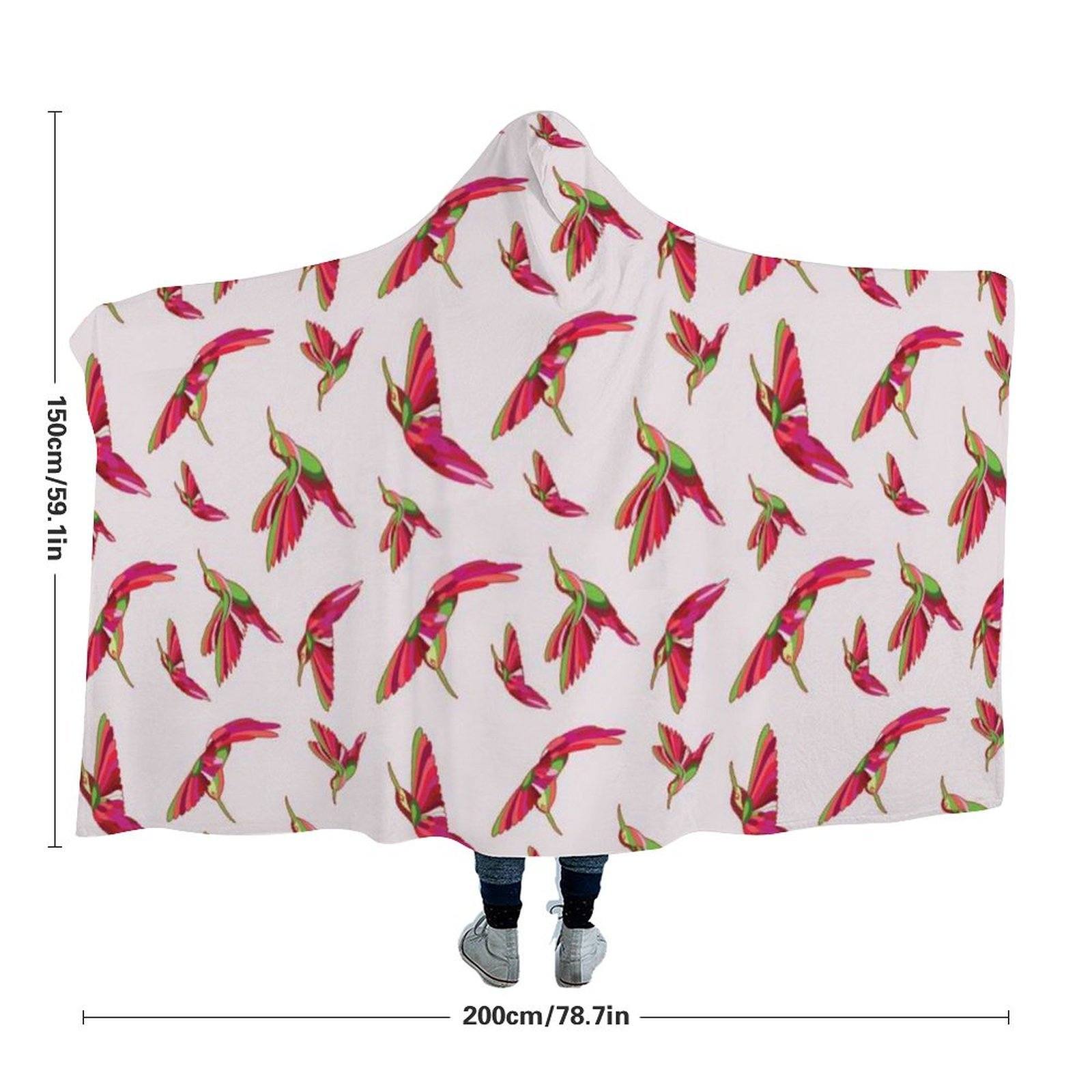 Red Swift Colourful Hooded Blanket blanket 49 Dzine 