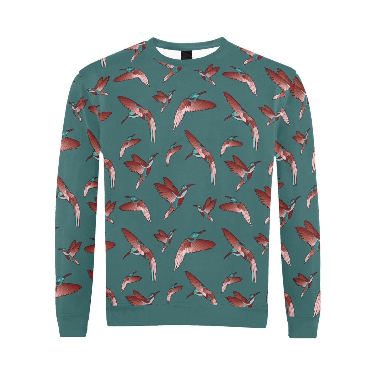 Red Swift Turquoise All Over Print Crewneck Sweatshirt for Men (Model H18) shirt e-joyer 