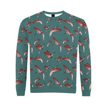 Load image into Gallery viewer, Red Swift Turquoise All Over Print Crewneck Sweatshirt for Men (Model H18) shirt e-joyer 
