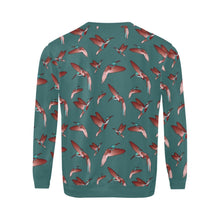 Load image into Gallery viewer, Red Swift Turquoise All Over Print Crewneck Sweatshirt for Men (Model H18) shirt e-joyer 
