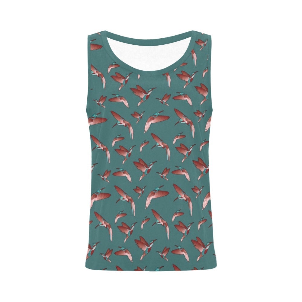 Red Swift Turquoise All Over Print Tank Top for Women (Model T43) All Over Print Tank Top for Women (T43) e-joyer 