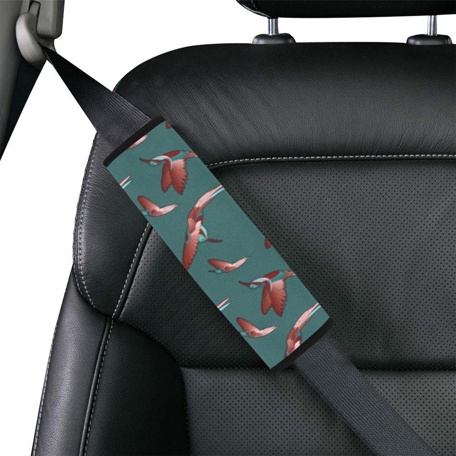 Red Swift Turquoise Car Seat Belt Cover 7''x12.6'' (Pack of 2) Car Seat Belt Cover 7x12.6 (Pack of 2) e-joyer 