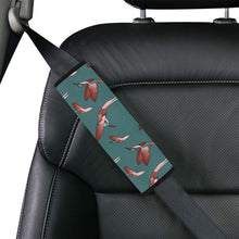 Load image into Gallery viewer, Red Swift Turquoise Car Seat Belt Cover 7&#39;&#39;x12.6&#39;&#39; (Pack of 2) Car Seat Belt Cover 7x12.6 (Pack of 2) e-joyer 
