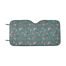 Load image into Gallery viewer, Red Swift Turquoise Car Sun Shade 55&quot;x30&quot; Car Sun Shade e-joyer 
