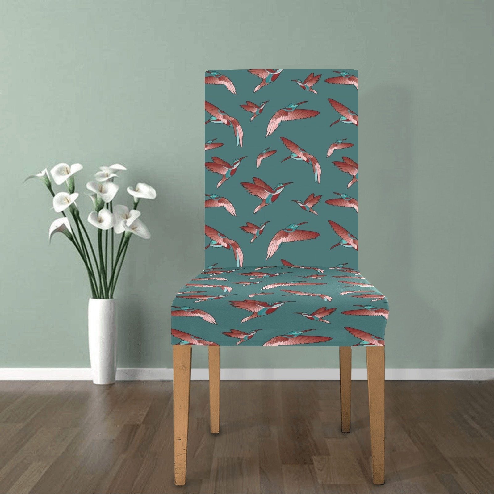 Red Swift Turquoise Chair Cover (Pack of 6) Chair Cover (Pack of 6) e-joyer 