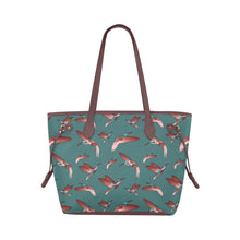 Load image into Gallery viewer, Red Swift Turquoise Clover Canvas Tote Bag (Model 1661) Clover Canvas Tote Bag (1661) e-joyer 
