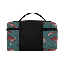 Load image into Gallery viewer, Red Swift Turquoise Cosmetic Bag/Large (Model 1658) bag e-joyer 
