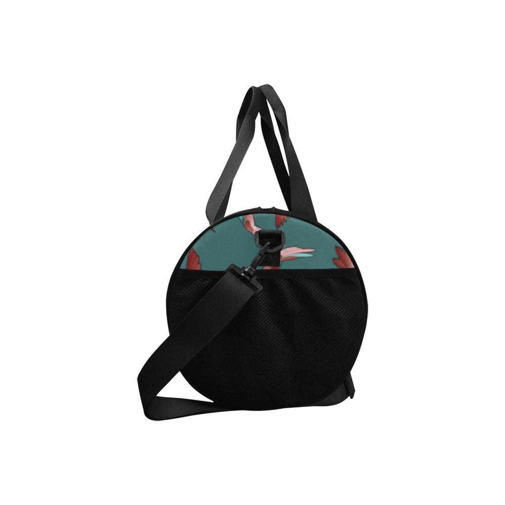 Red Swift Turquoise Duffle Bag (Model 1679) Duffle Bag (1679) e-joyer 