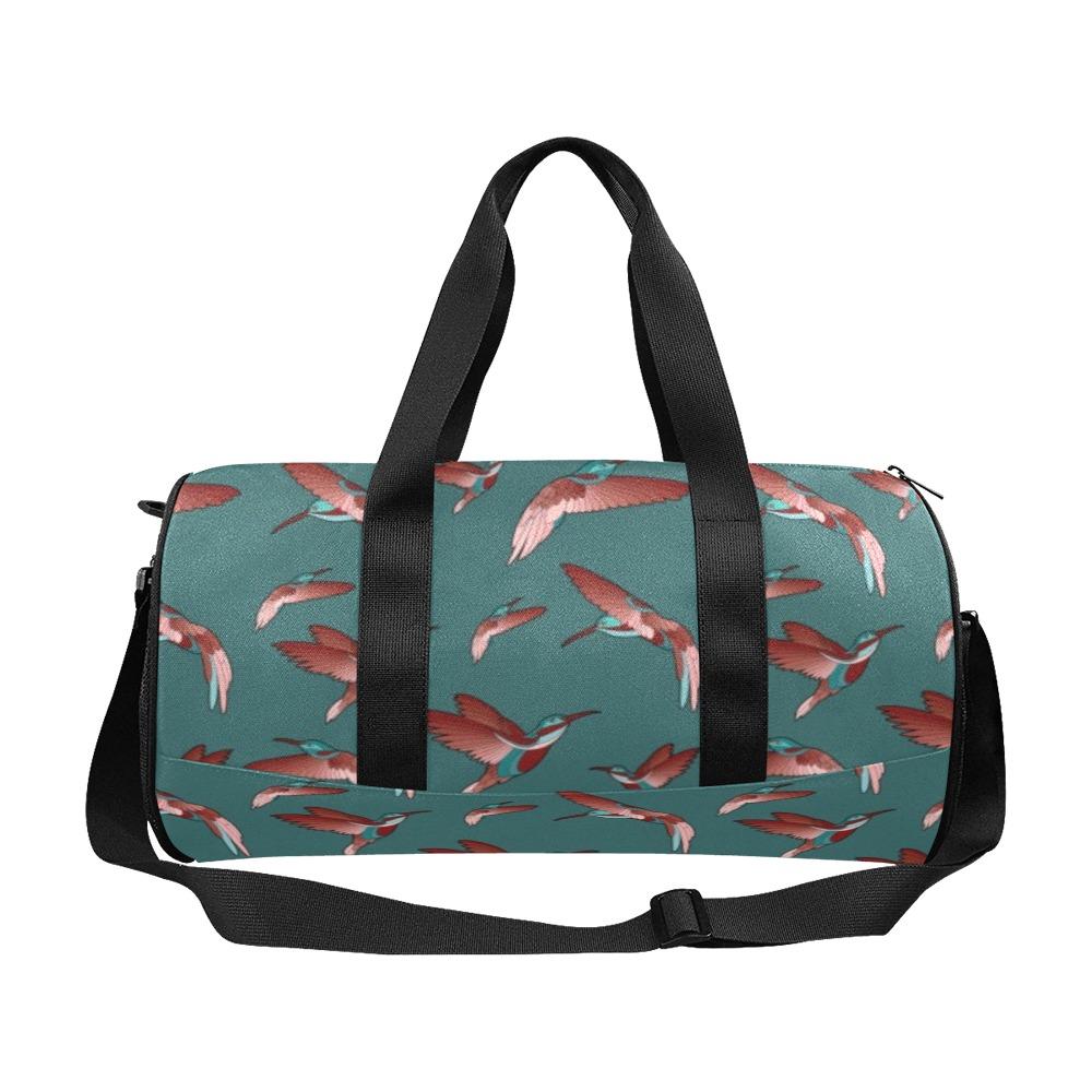 Red Swift Turquoise Duffle Bag (Model 1679) Duffle Bag (1679) e-joyer 