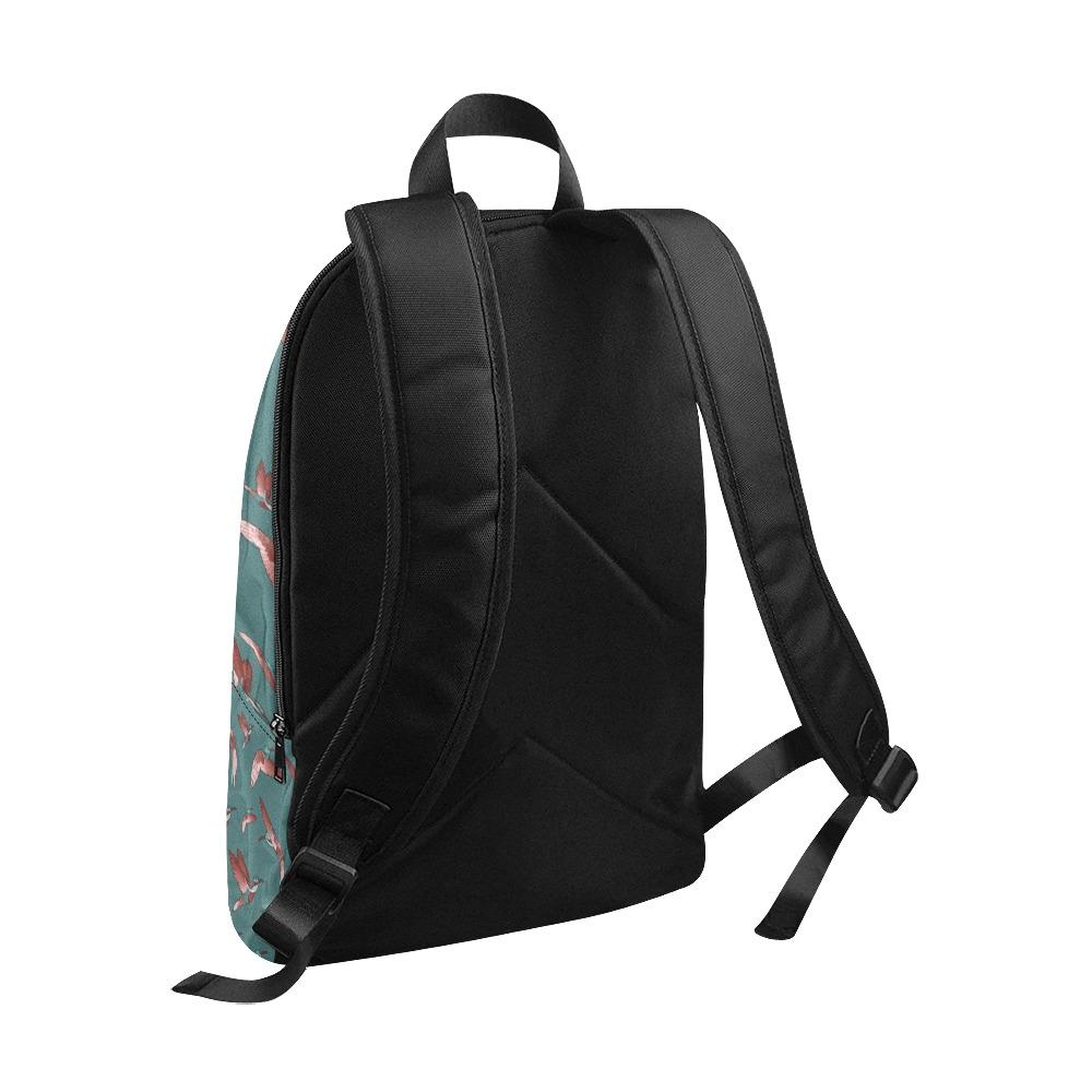 Red Swift Turquoise Fabric Backpack for Adult (Model 1659) Casual Backpack for Adult (1659) e-joyer 