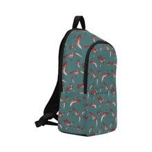 Load image into Gallery viewer, Red Swift Turquoise Fabric Backpack for Adult (Model 1659) Casual Backpack for Adult (1659) e-joyer 
