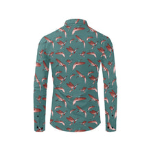 Load image into Gallery viewer, Red Swift Turquoise Men&#39;s All Over Print Casual Dress Shirt (Model T61) Men&#39;s Dress Shirt (T61) e-joyer 
