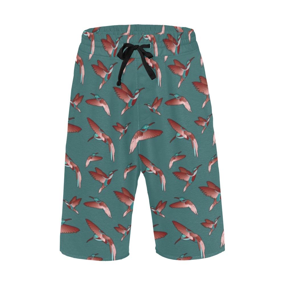 Red Swift Turquoise Men's All Over Print Casual Shorts (Model L23) short e-joyer 