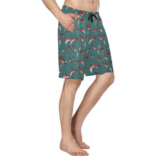 Load image into Gallery viewer, Red Swift Turquoise Men&#39;s All Over Print Casual Shorts (Model L23) short e-joyer 
