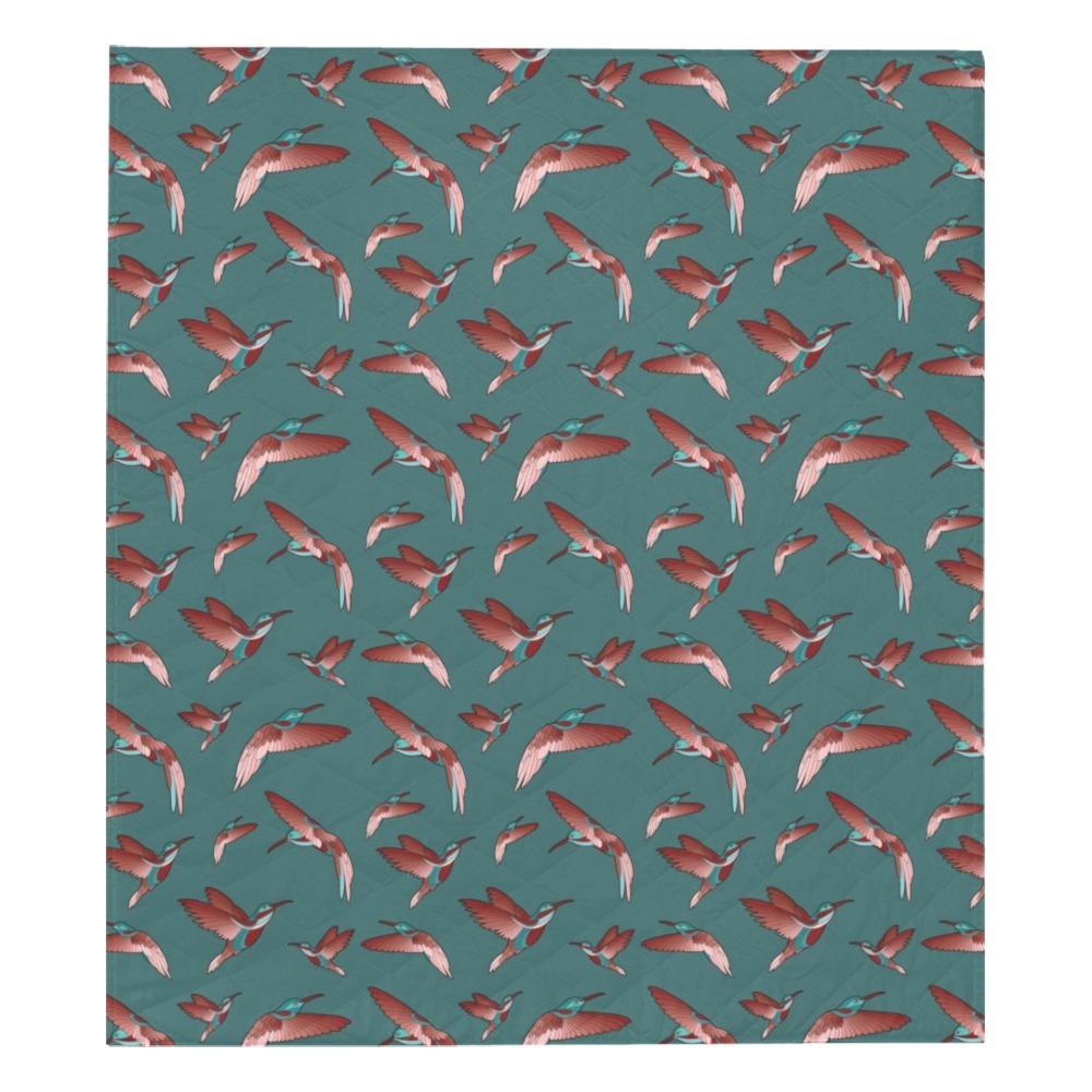 Red Swift Turquoise Quilt 70"x80" Quilt 70"x80" e-joyer 