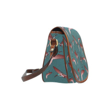 Load image into Gallery viewer, Red Swift Turquoise Saddle Bag/Small (Model 1649) Full Customization Saddle Bag/Small (Full Customization) e-joyer 
