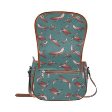 Load image into Gallery viewer, Red Swift Turquoise Saddle Bag/Small (Model 1649) Full Customization Saddle Bag/Small (Full Customization) e-joyer 
