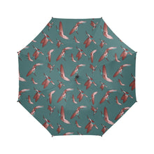 Load image into Gallery viewer, Red Swift Turquoise Semi-Automatic Foldable Umbrella (Model U05) Semi-Automatic Foldable Umbrella e-joyer 
