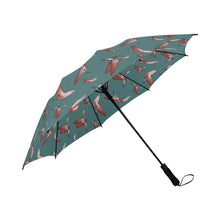 Load image into Gallery viewer, Red Swift Turquoise Semi-Automatic Foldable Umbrella (Model U05) Semi-Automatic Foldable Umbrella e-joyer 
