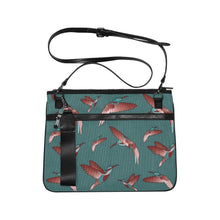 Load image into Gallery viewer, Red Swift Turquoise Slim Clutch Bag (Model 1668) Slim Clutch Bags (1668) e-joyer 
