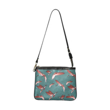 Load image into Gallery viewer, Red Swift Turquoise Small Shoulder Bag (Model 1710) Small Shoulder Bag (1710) e-joyer 
