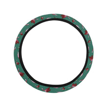 Load image into Gallery viewer, Red Swift Turquoise Steering Wheel Cover with Elastic Edge Steering Wheel Cover with Elastic Edge e-joyer 
