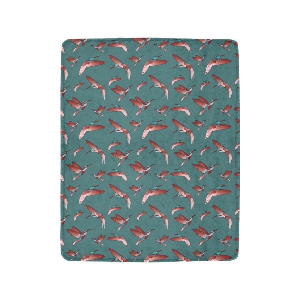 Red Swift Turquoise Ultra-Soft Micro Fleece Blanket 40"x50" Ultra-Soft Blanket 40''x50'' e-joyer 