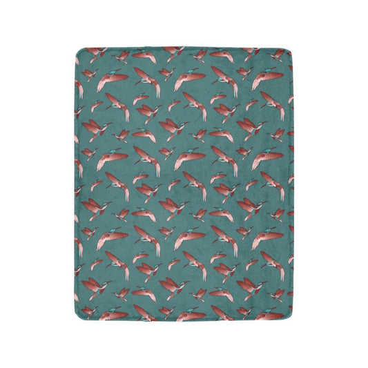 Red Swift Turquoise Ultra-Soft Micro Fleece Blanket 40"x50" Ultra-Soft Blanket 40''x50'' e-joyer 