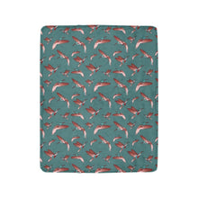 Load image into Gallery viewer, Red Swift Turquoise Ultra-Soft Micro Fleece Blanket 40&quot;x50&quot; Ultra-Soft Blanket 40&#39;&#39;x50&#39;&#39; e-joyer 
