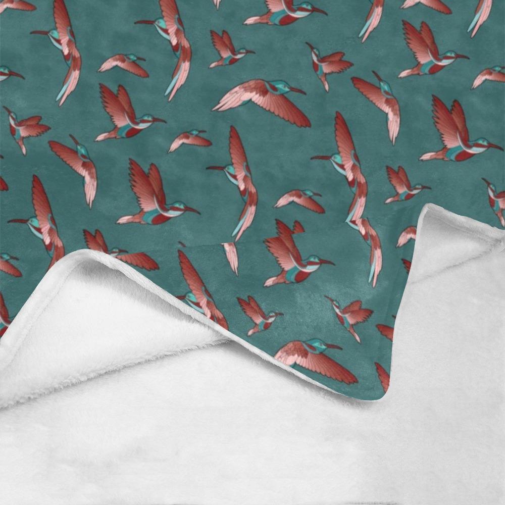 Red Swift Turquoise Ultra-Soft Micro Fleece Blanket 40"x50" Ultra-Soft Blanket 40''x50'' e-joyer 