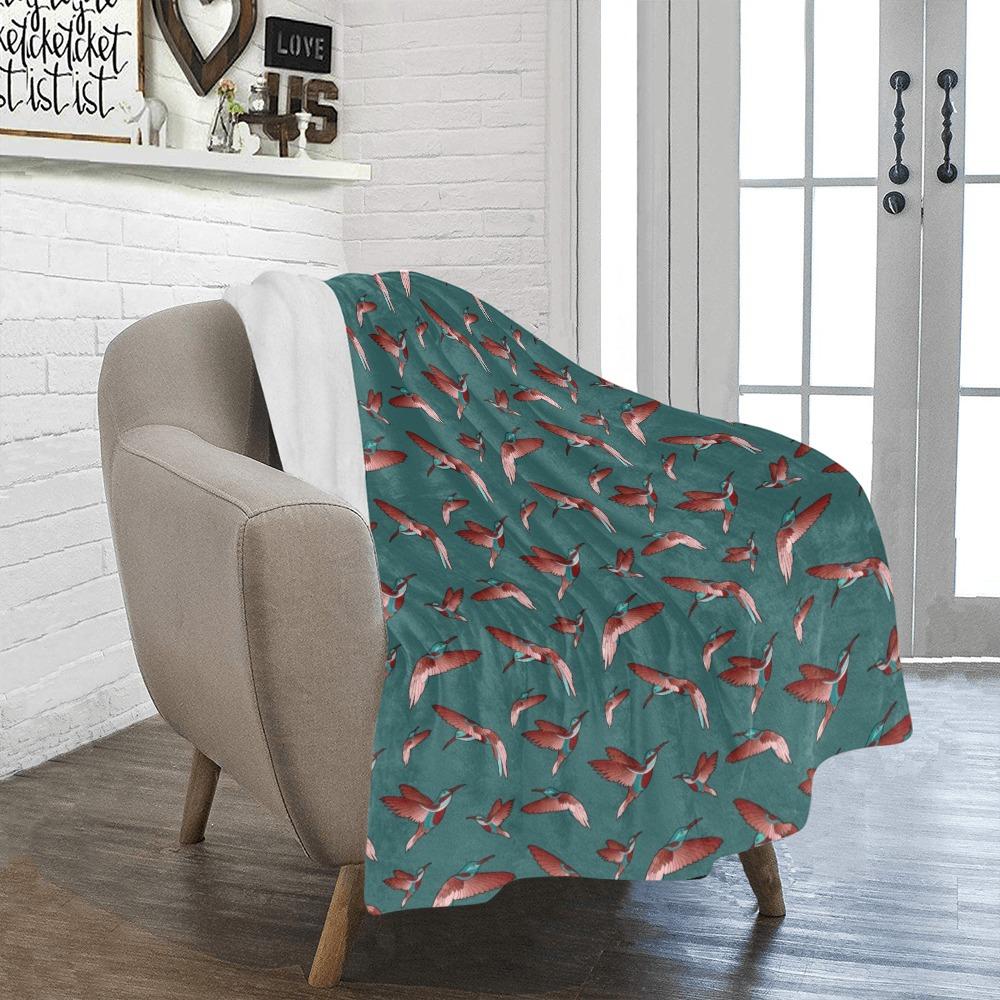 Red Swift Turquoise Ultra-Soft Micro Fleece Blanket 40"x50" Ultra-Soft Blanket 40''x50'' e-joyer 